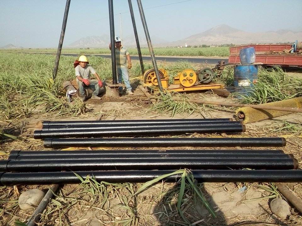 Pozo tubular terminado